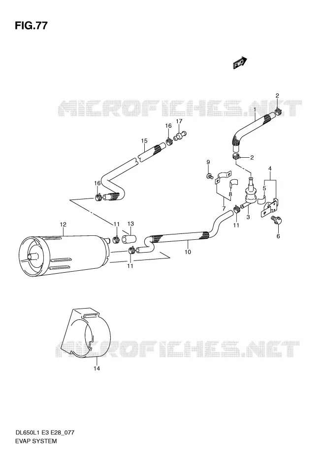 FUEL EVAP SYSTEM (DL650AL1 E33) Suzuki MOTO 650 V-STROM 2011  DL650AL1(E3)