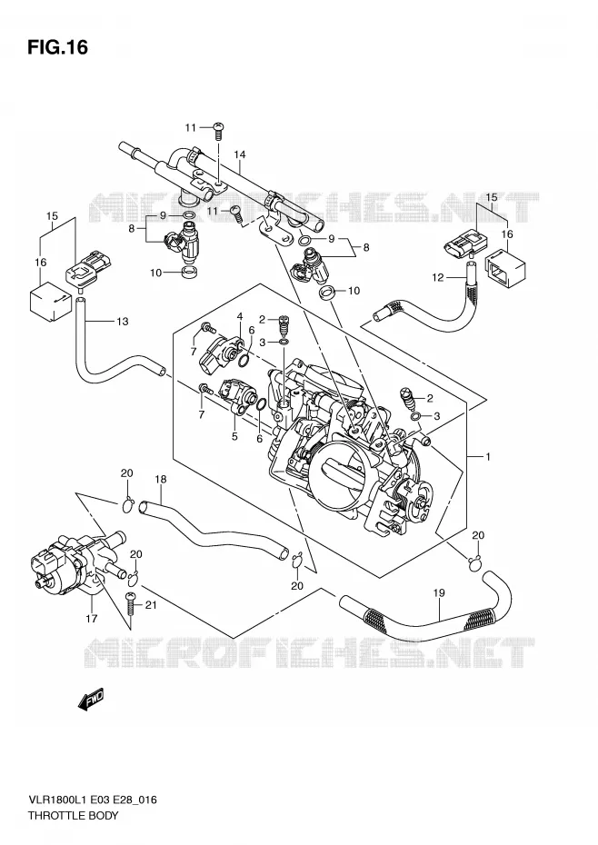 GASKLEPHUIS (VLR1800TL1 E3) Suzuki MOTO 1800 BOULEVARD 2011  VLR1800TL1(E3/E28)