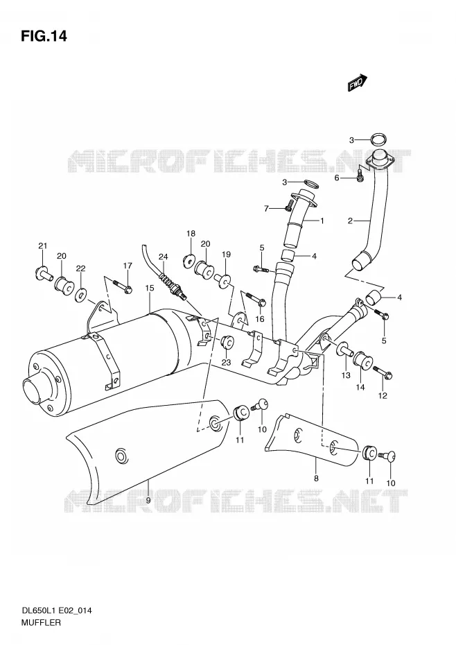 GELUIDDEMPER Suzuki MOTO 650 V-STROM 2011  DL650AUEL1(E2)