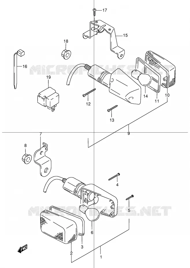 INDICATOREN Suzuki MOTO 250 DR 1999  DR250RX(E24)