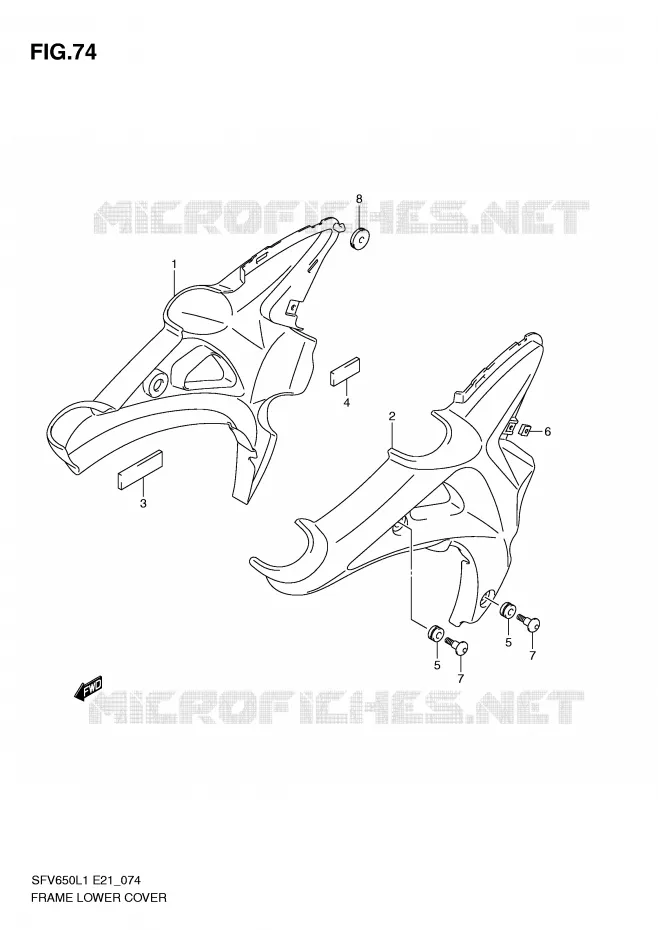 INNER KUIP Suzuki MOTO 650 GLADIUS 2011  SFV650UL1(E21)