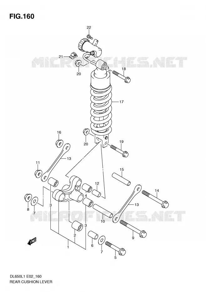 SCHOKBREKER AANEENSCHAKELING Suzuki MOTO 650 V-STROM 2011  DL650UEL1(E2)