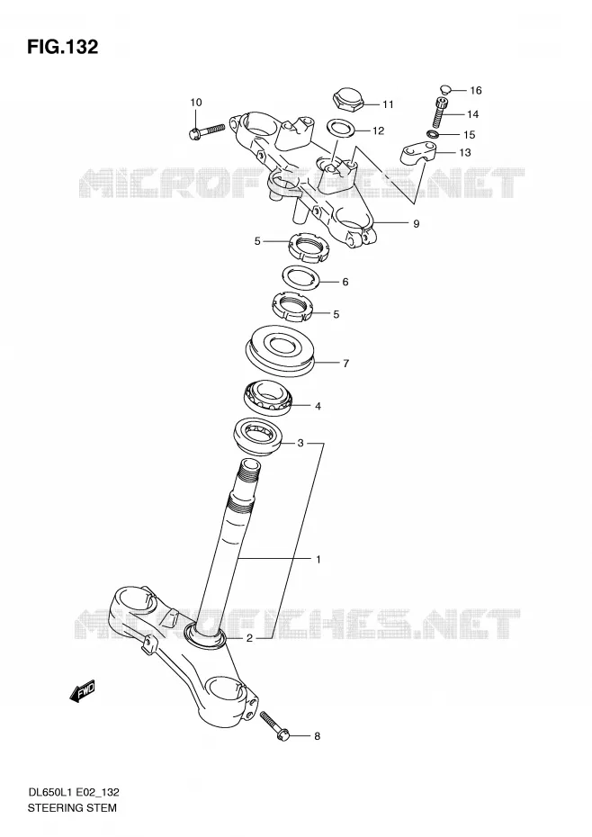 STUURKOLOM Suzuki MOTO 650 V-STROM 2011  DL650UEL1(E2)