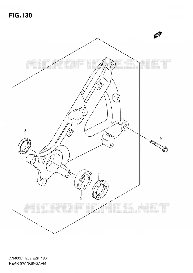 SWINGARM Suzuki SCOOTER 400 BURGMAN 2011  AN400AL1(E3/E28)