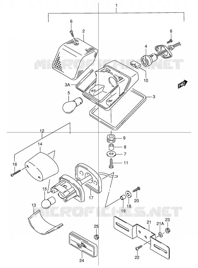 ACHTERLICHT Suzuki MOTO 250 DR 2000  DR250RY(E24)