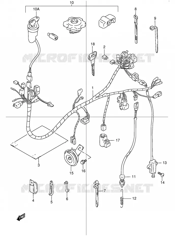 BEDRADING Suzuki MOTO 250 DR 2000  DR250RY(E24)