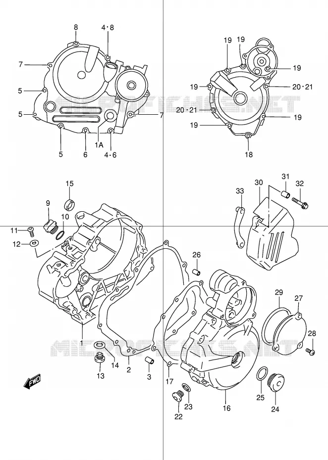 CASING Suzuki MOTO 250 DR 1998  DR250RW(E24)