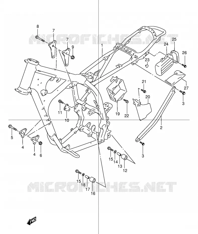 FRAME Suzuki MOTO 250 DR 2000  DR250RY(E24)