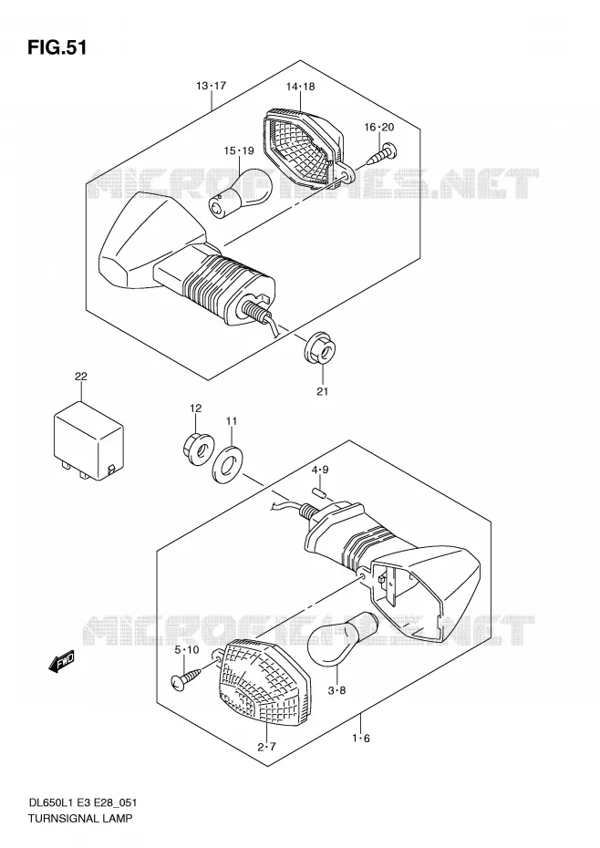 INDICATOREN Suzuki MOTO 650 V-STROM 2011  DL650AL1(E3)