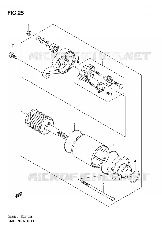 STARTMOTOR Suzuki MOTO 650 V-STROM 2011  DL650AL1(E2)