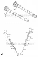 NOKKENAS - VALVES MOTOR/TRANSMISSIE 750 suzuki-motorfietsen GSX-R 1999 DP013347