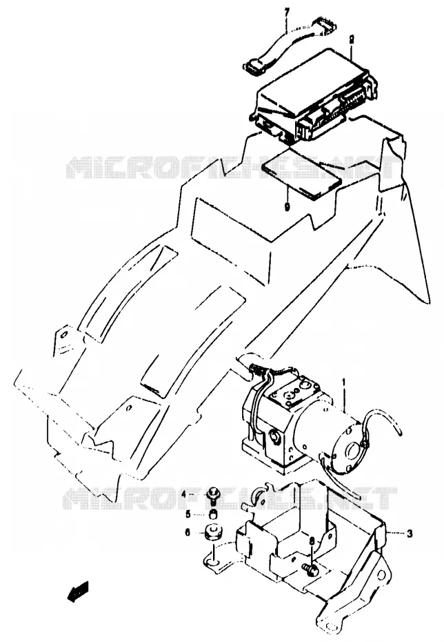 ABS (GSF1200SAV/SAW/SAX/SAY) Suzuki MOTO 1200 BANDIT 1996  GSF1200SAT(T/V/W/X/Y)