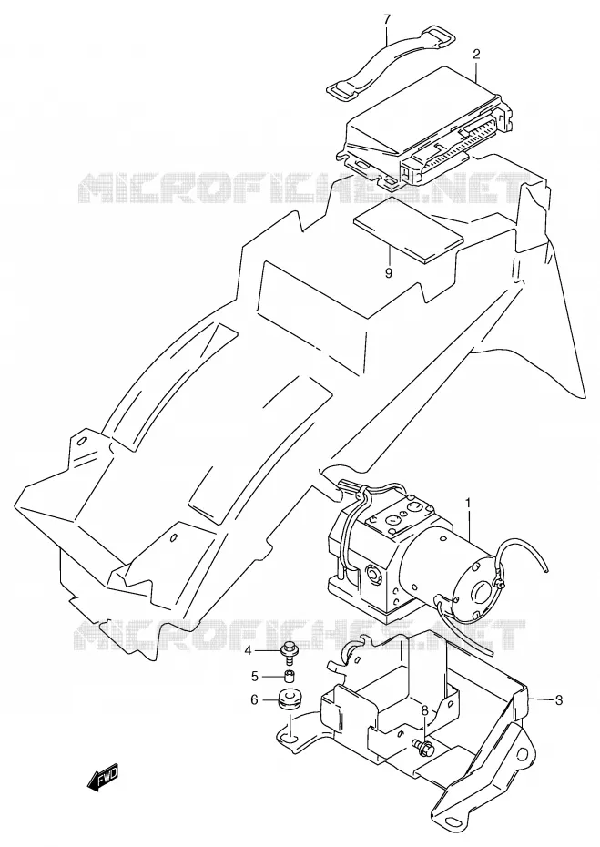ABS (GSF1200SAV/SAW/SAX/SAY) Suzuki MOTO 1200 BANDIT 1997  GSF1200V(E2)