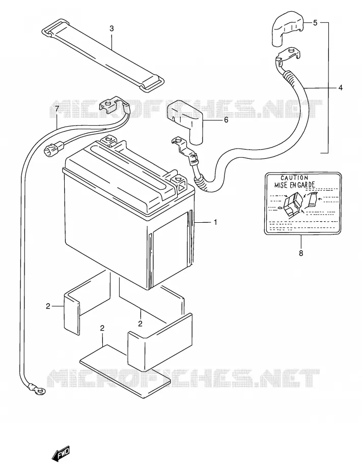 ACCU (MODELE P/R/S) Suzuki MOTO 1100 GSX-R 1996  GSX-R1100WT(E2)