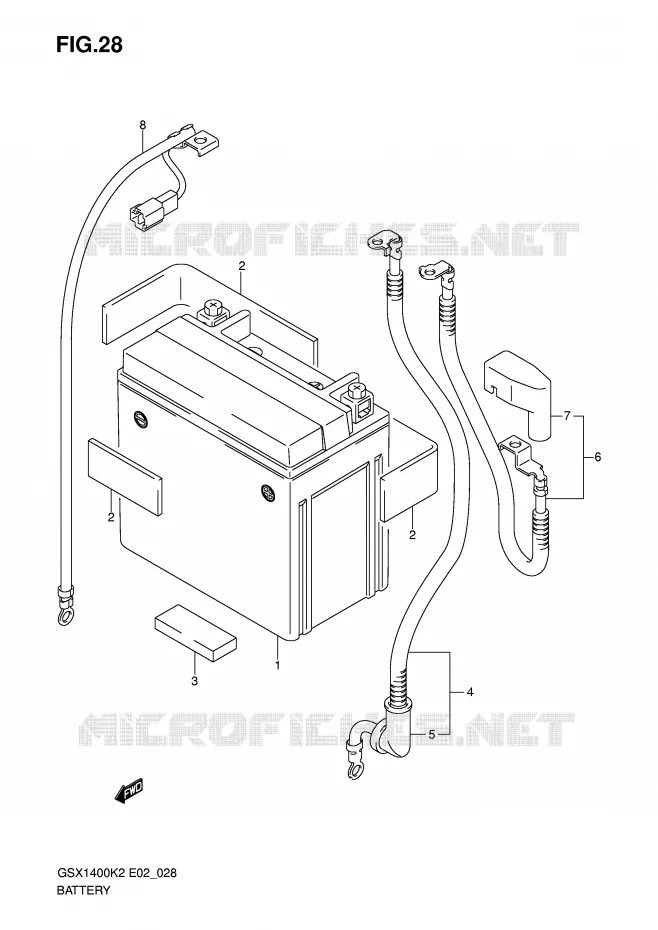 ACCU Suzuki MOTO 1400 GSX 2003  GSX1400U1K3(E2)