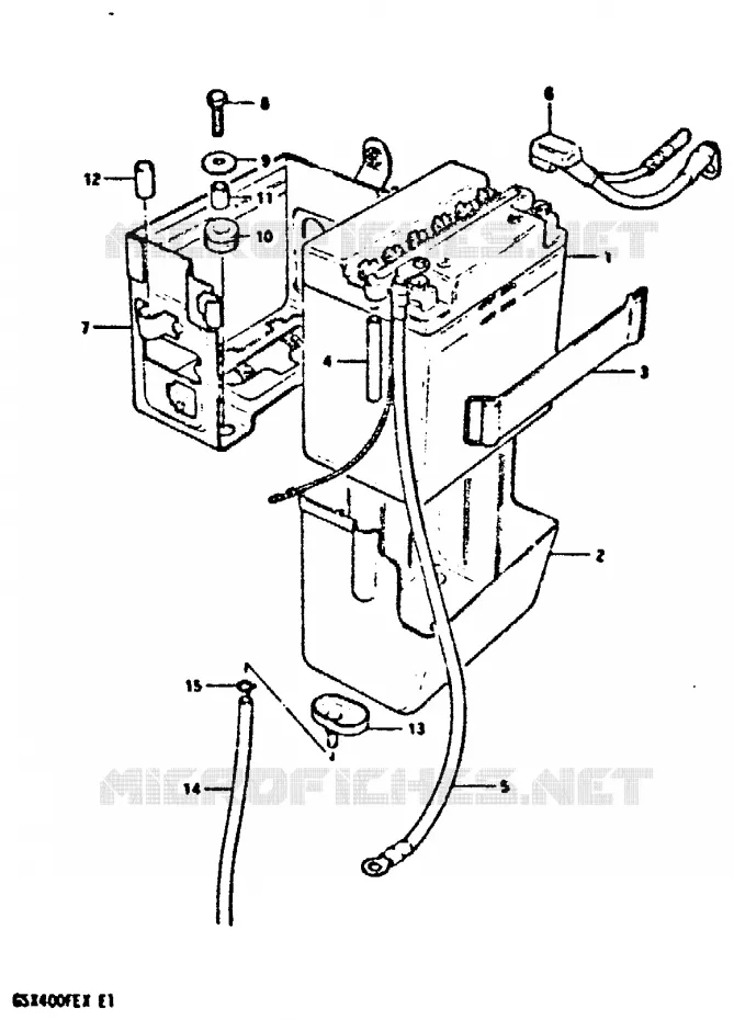 ACCU Suzuki MOTO 400 GSX 1981  GSX400FEX
