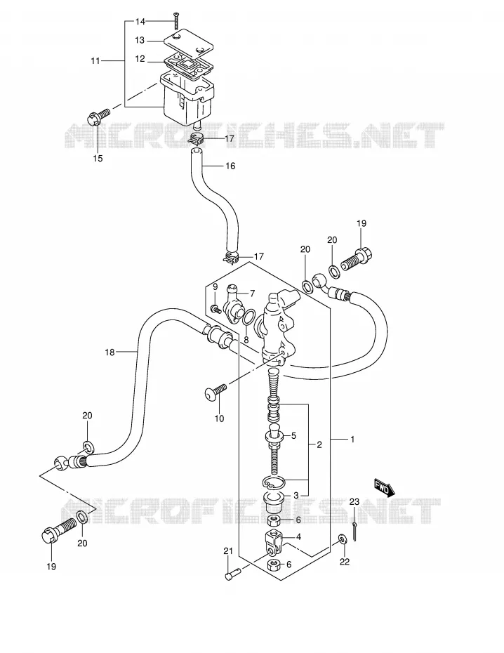ACHTER HOOFDREMCILINDER Suzuki MOTO 600 BANDIT 2002  GSF600K2(E2)