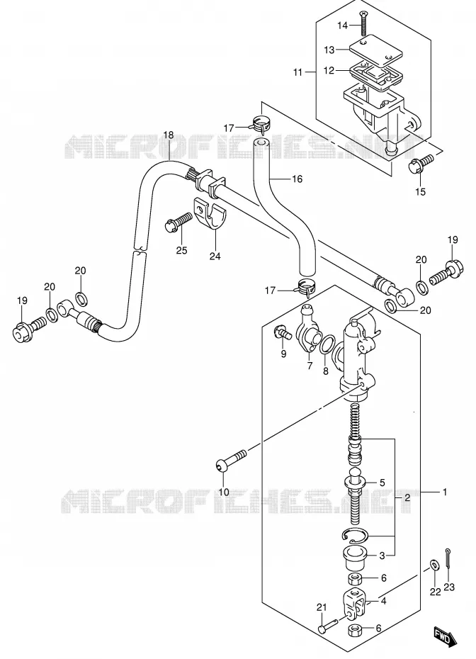 ACHTER HOOFDREMCILINDER Suzuki MOTO 750 GSX-R 2004  GSX-R750K4(E2)