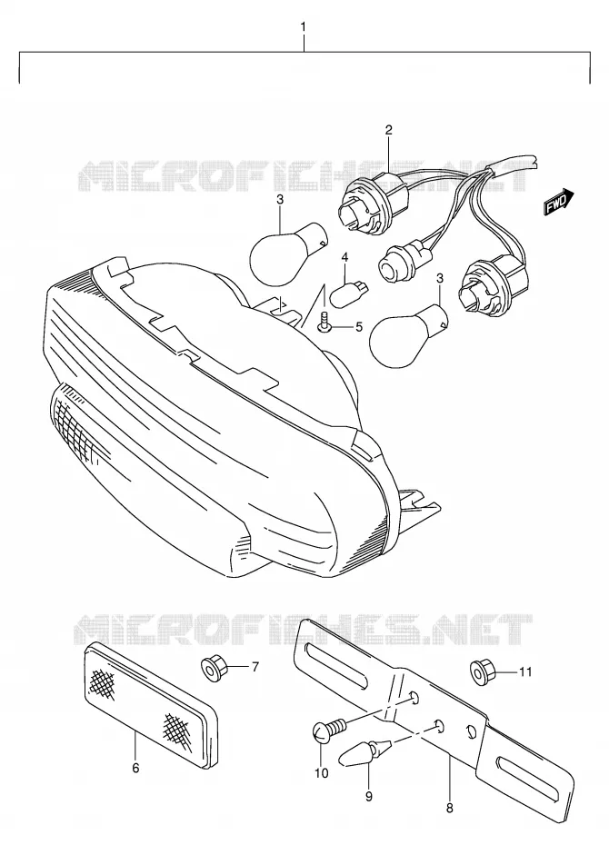ACHTERLICHT Suzuki MOTO 250 BANDIT 2000  GSF250VY(E24)