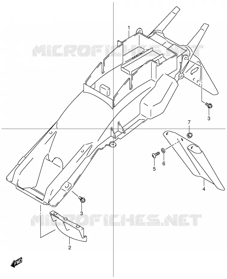 ACHTERSPATBORD Suzuki MOTO 600 BANDIT 2003  GSF600SUK3(E2)
