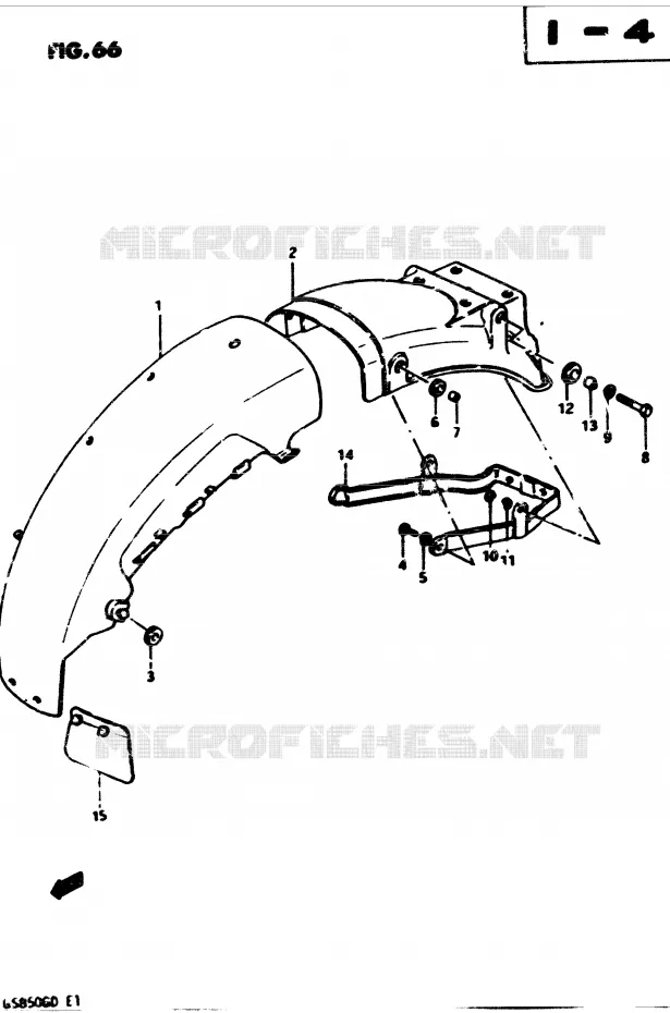 ACHTERSPATBORD Suzuki MOTO 850 GS 1982  GS850GZ(E1)