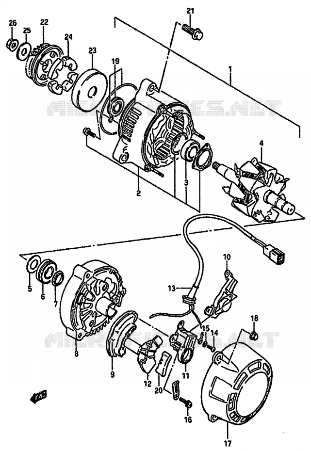ALTERNATOR (E.NO.~116197) Suzuki MOTO 750 GSX-R 1987  GSX-R750H(F/G/H)