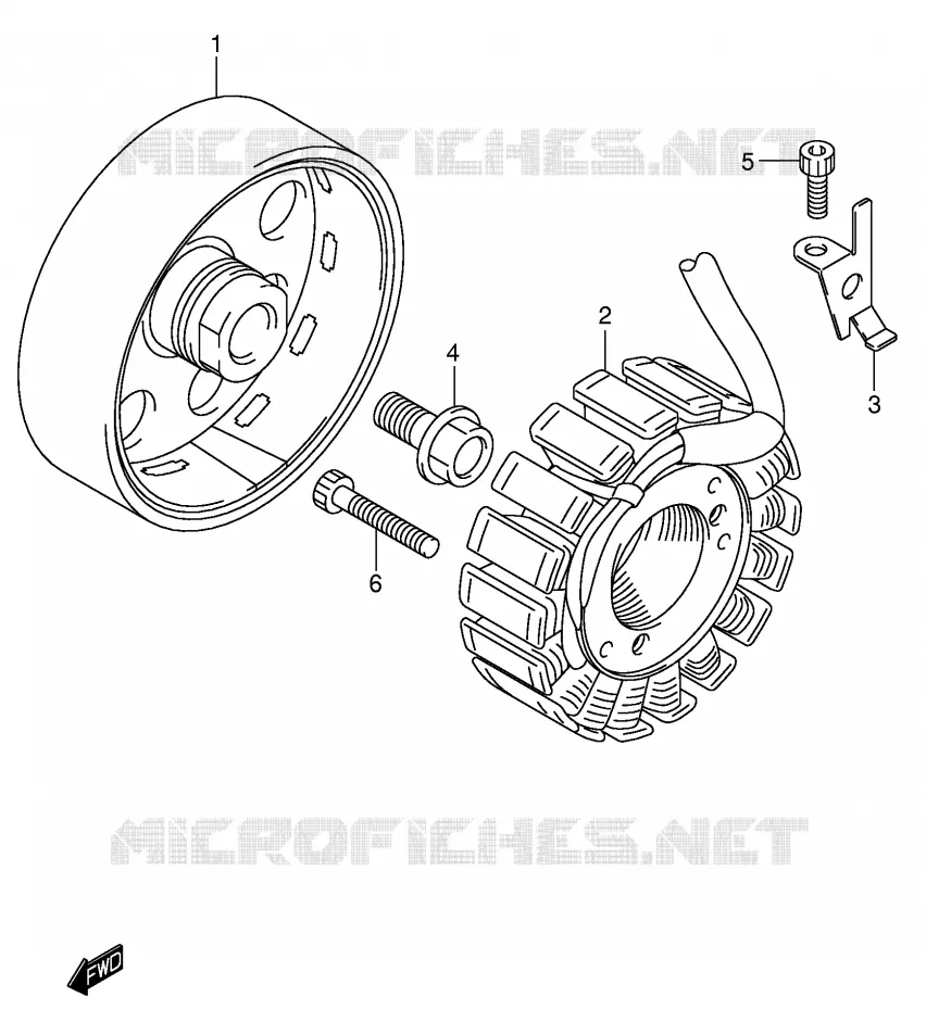 ALTERNATOR (MODELE K2/K3) Suzuki MOTO 600 GSX-R 2003  GSX-R600ZK3(E2)