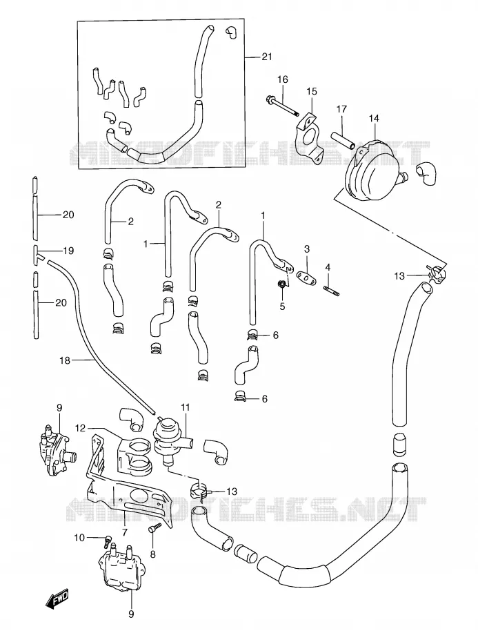 ANTI VERVUILINGS SYSTEM (MODELE V E18,E39) Suzuki MOTO 600 GSX-R 1999  GSX-R600X(E2)