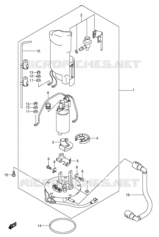 BENZINE POMP (MODELE K1) Suzuki MOTO 600 GSX-R 2001  GSX-R600U2K1(E2)