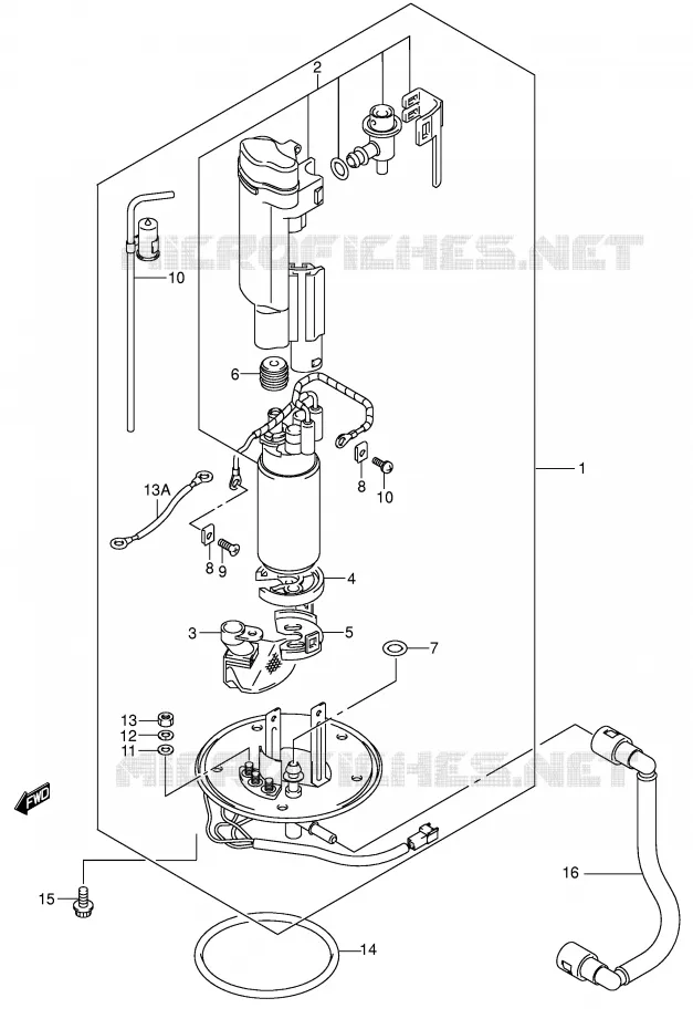 BENZINE POMP (MODELE K2) Suzuki MOTO 600 GSX-R 2001  GSX-R600U1K1(E2)