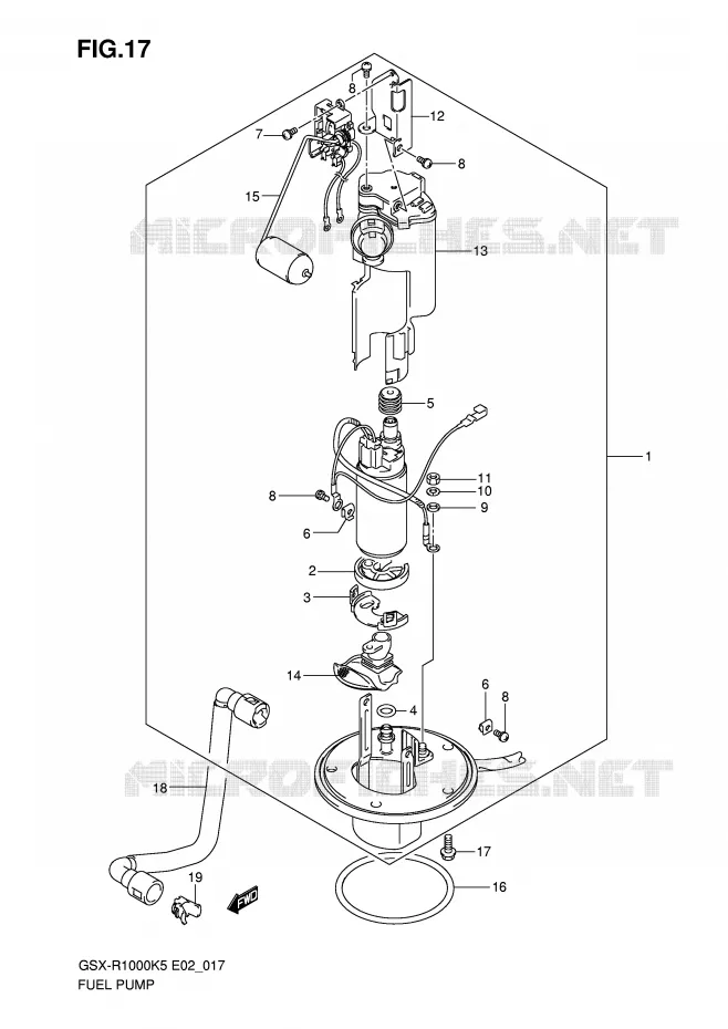 BENZINE POMP Suzuki MOTO 1000 GSX-R 2006  GSX-R1000K6(E2)