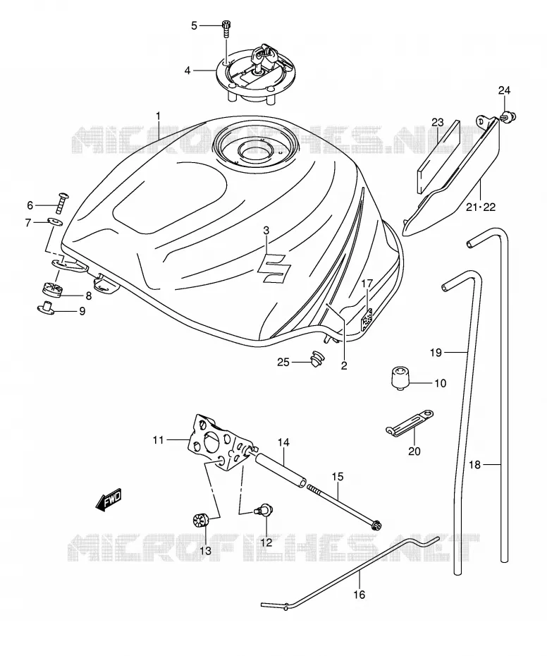 BENZINETANK (GSX-R750K5) Suzuki MOTO 750 GSX-R 2004  GSX-R750K4(E2)