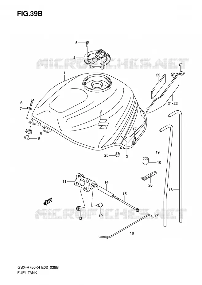 BENZINETANK (GSX-R750XK5) Suzuki MOTO 750 GSX-R 2005  GSX-R750U2XK5(E2)