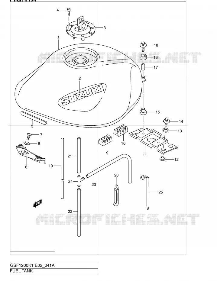 BENZINETANK (MODELE K2/K3) Suzuki MOTO 1200 BANDIT 2003  GSF1200SK3(E2)