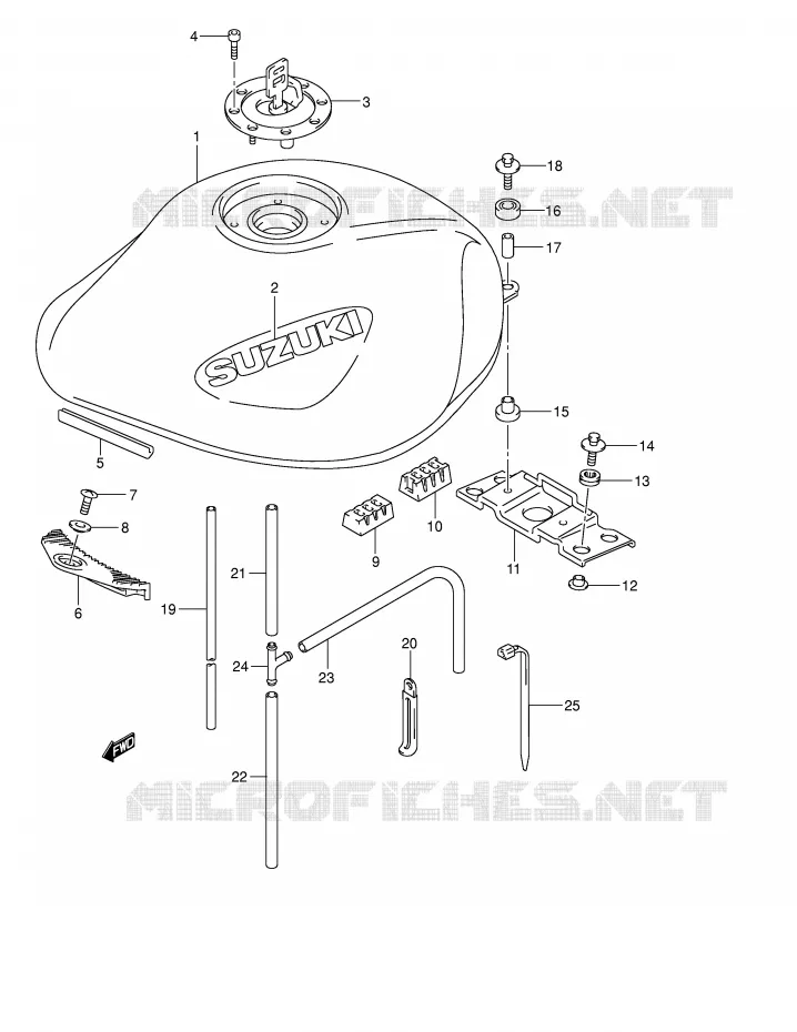BENZINETANK (MODELE K4) Suzuki MOTO 1200 BANDIT 2005  GSF1200SZK5(E2)