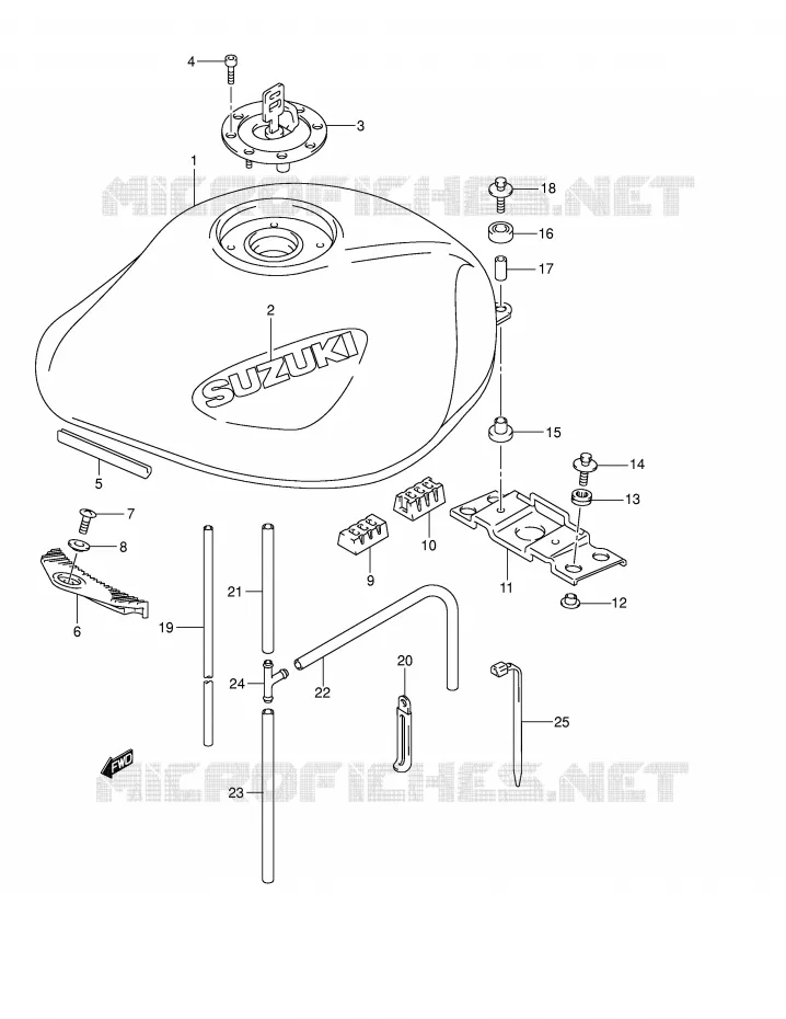 BENZINETANK (MODELE K4) Suzuki MOTO 600 BANDIT 2001  GSF600UK1(E2)