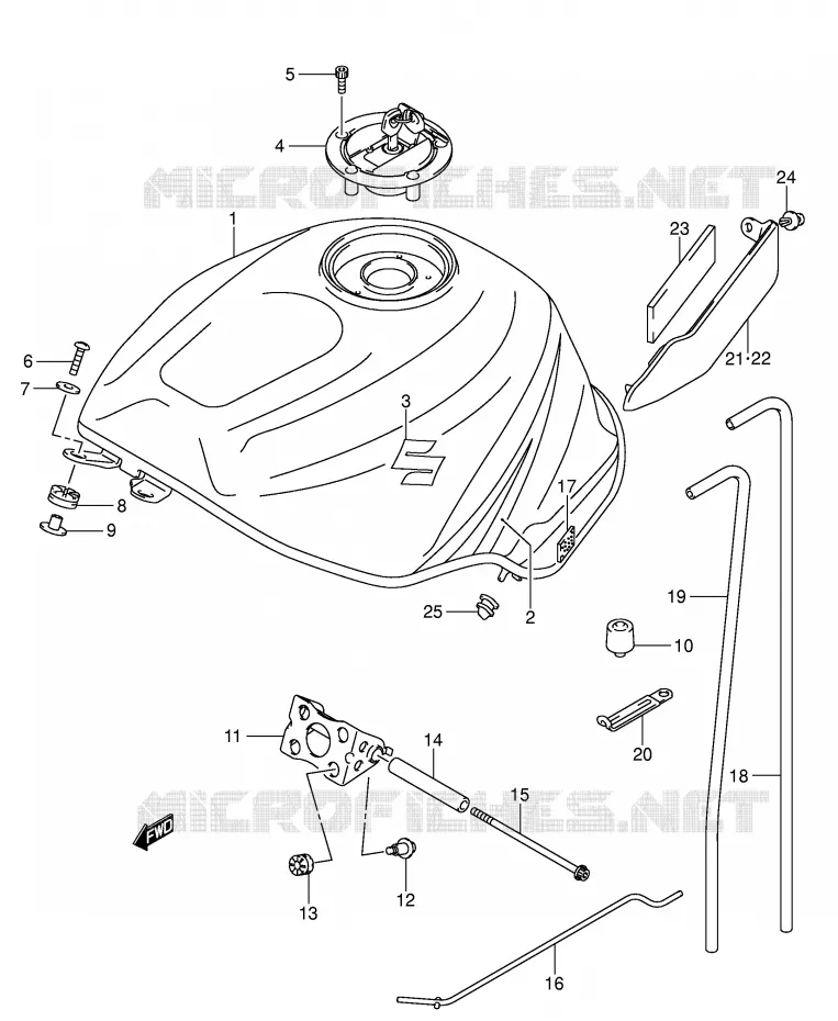 BENZINETANK (MODELE K4) Suzuki MOTO 600 GSX-R 2004  GSX-R600K4(E2)