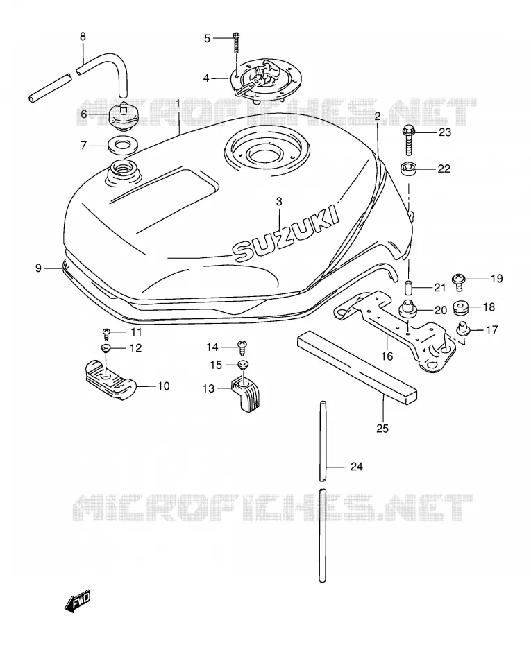 BENZINETANK (MODELE S) Suzuki MOTO 1100 GSX-R 1995  GSX-R1100WS(E2)