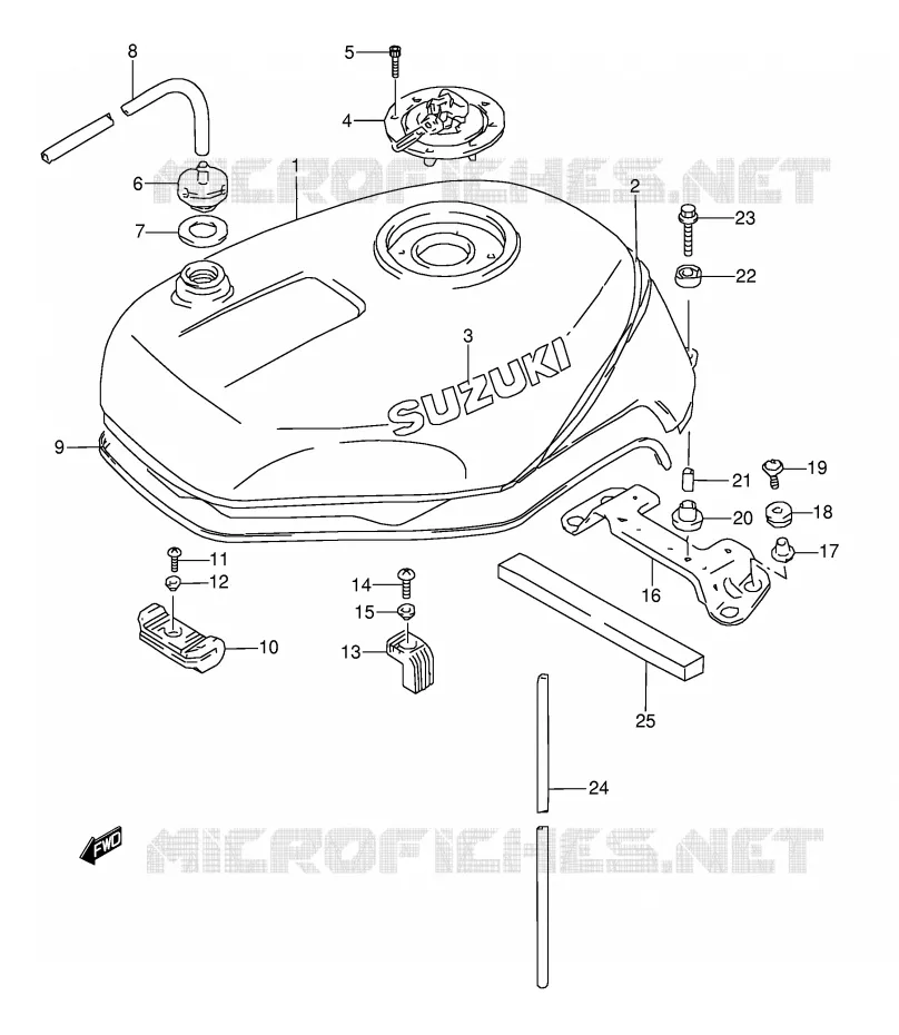 BENZINETANK (MODELE S) Suzuki MOTO 1100 GSX-R 1997  GSX-R1100WV(E28)