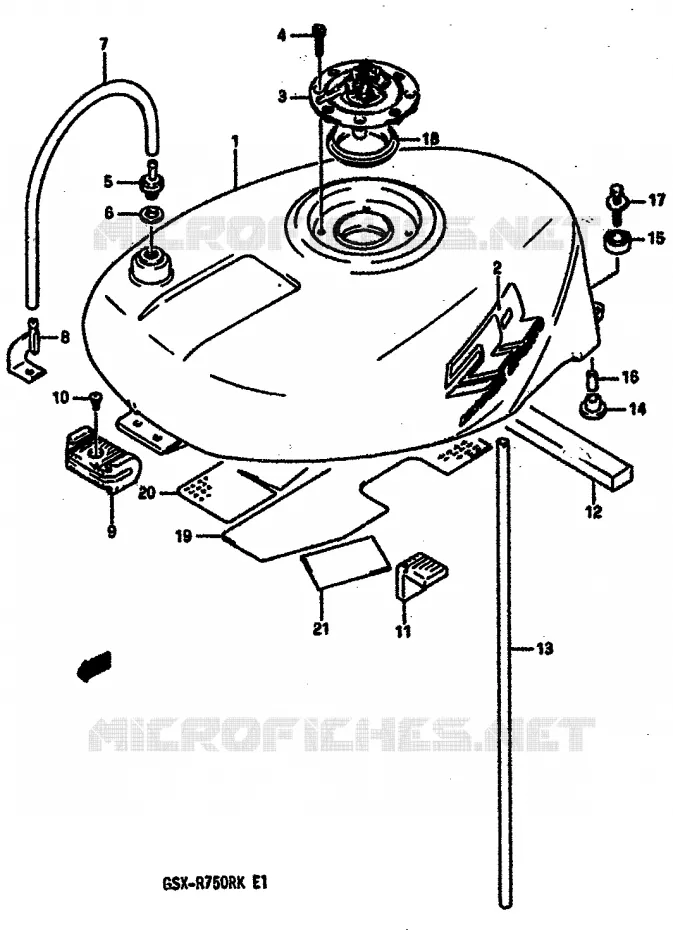 BENZINETANK Suzuki MOTO 750 GSX-R 1989  GSX-R750RK