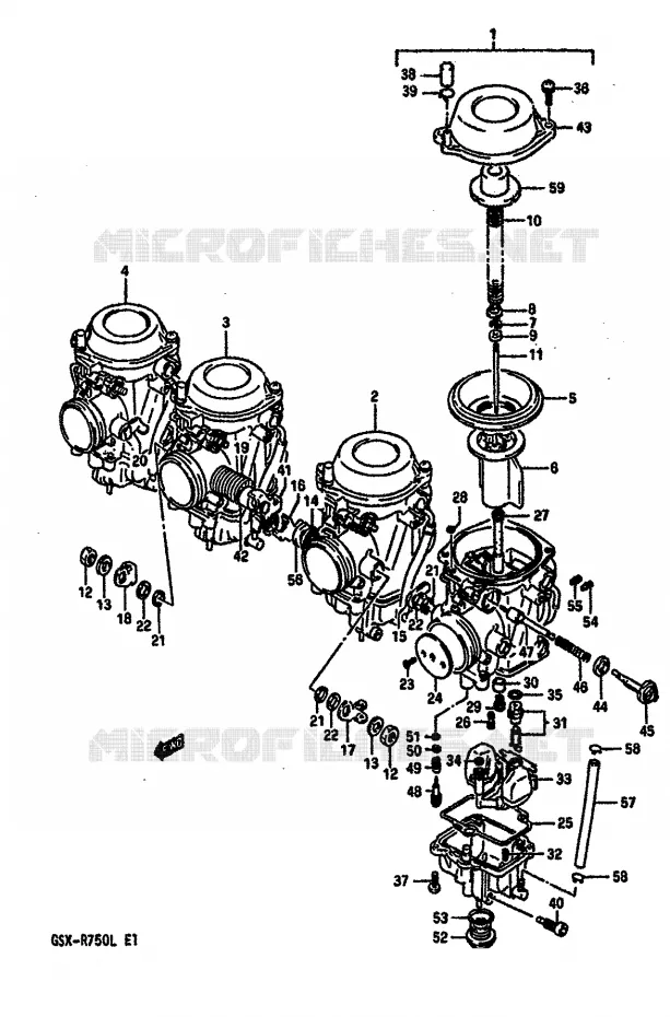 CARBURATOR (MODELE L) Suzuki MOTO 750 GSX-R 1988  GSX-R750J(J/K/L)