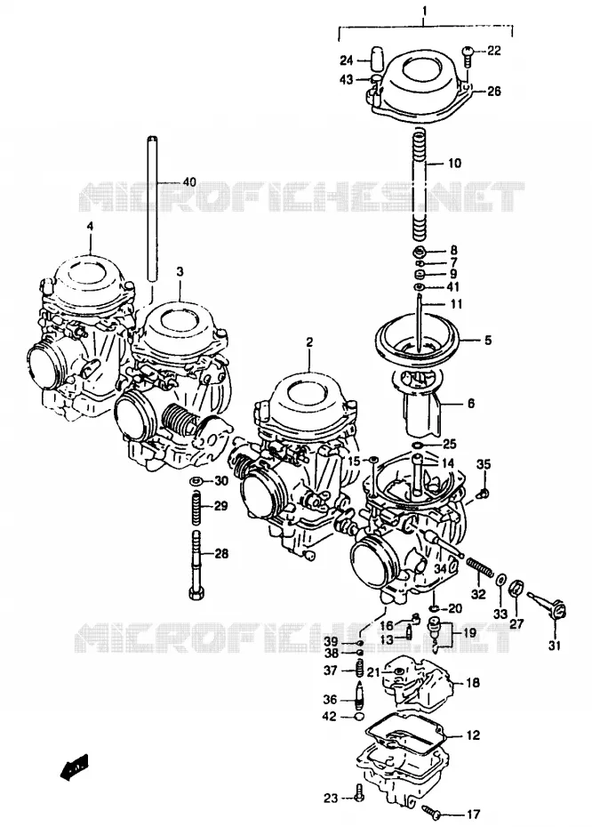 CARBURATOR Suzuki MOTO 1200 BANDIT 1998  GSF1200W(T/V/W/X/Y)