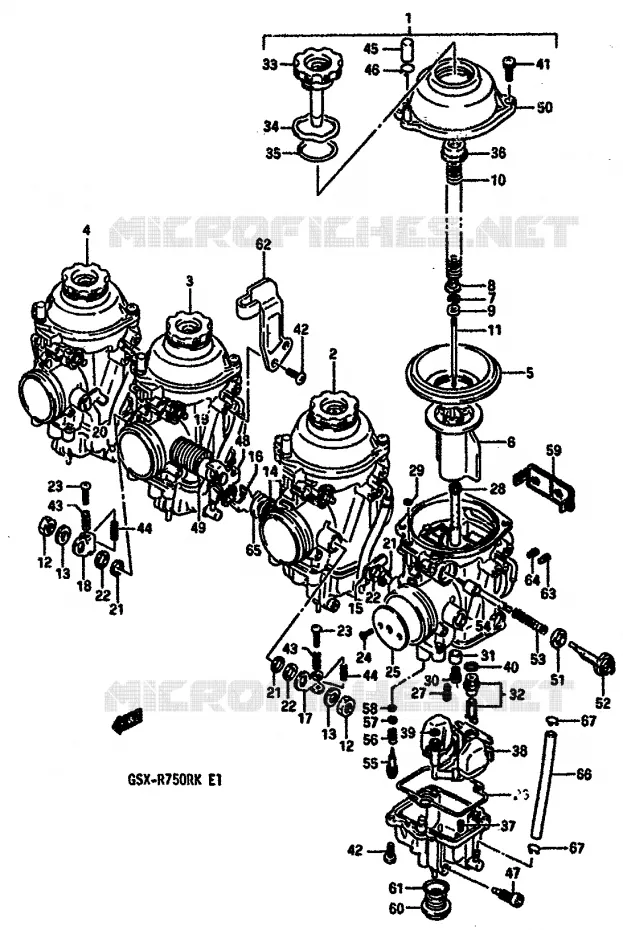 CARBURATOR Suzuki MOTO 750 GSX-R 1989  GSX-R750RK