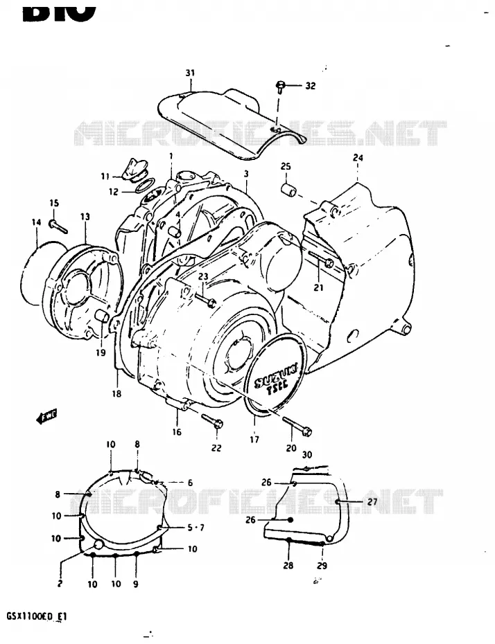 CASING (MODELE D) Suzuki MOTO 1100 GSX-E 1983  GSX1100ED(Z/D)