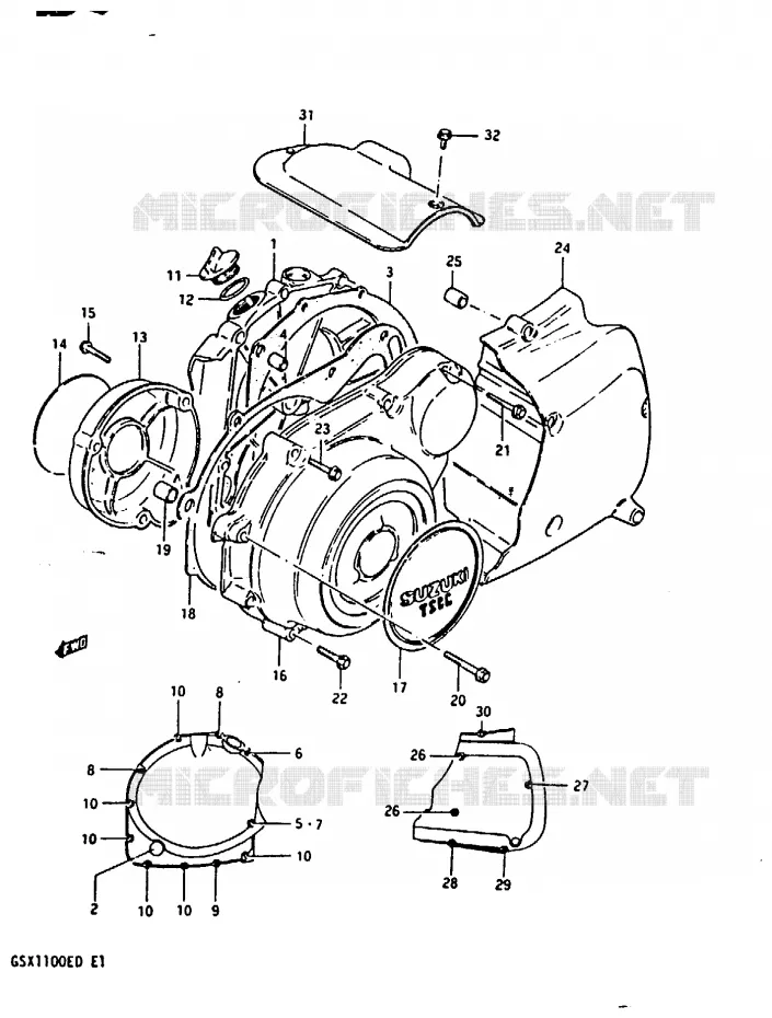 CASING (MODELE Z) Suzuki MOTO 1100 GSX-E 1983  GSX1100EXD(Z/D)