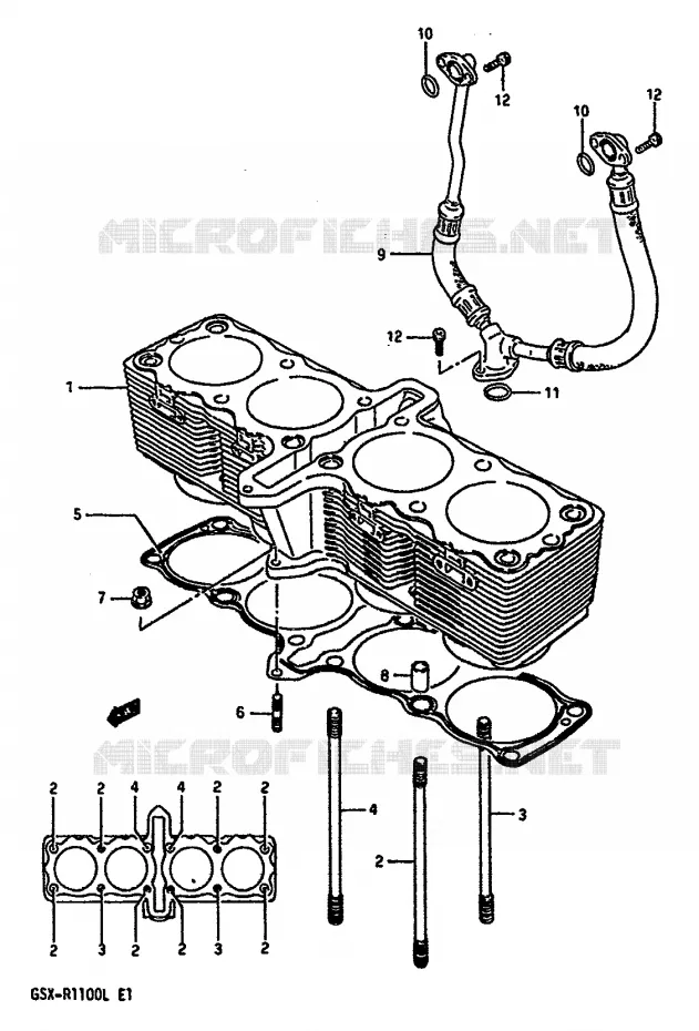 CILINDER Suzuki MOTO 1100 GSX-R 1990  GSX-R1100L(K/L)