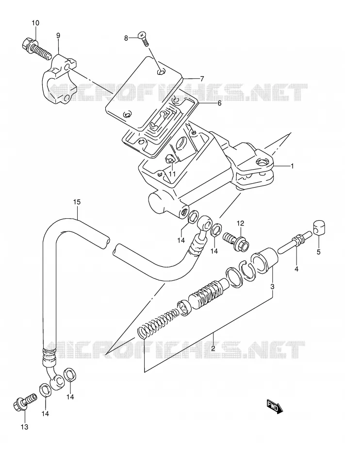 CLUTCH HOOFDREMCILINDER (MODELE P/R) Suzuki MOTO 1100 GSX-R 1995  GSX-R1100WS(E28)