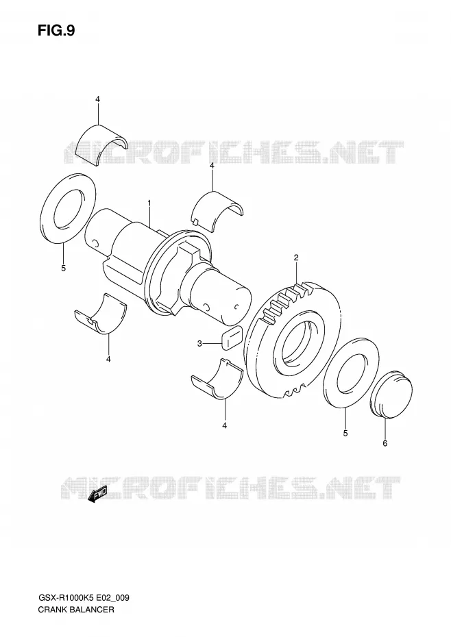 CRANK BALANCER Suzuki MOTO 1000 GSX-R 2006  GSX-R1000U2K6(E2)