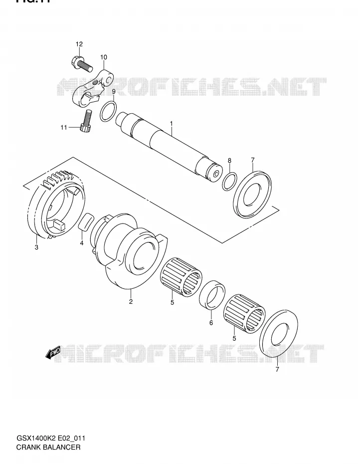 CRANK BALANCER Suzuki MOTO 1400 GSX 2005  GSX1400U1K5(E2)