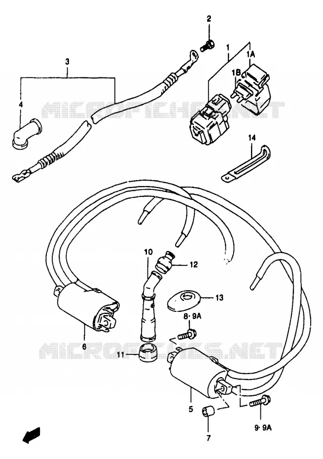 ELEKTRISCH (GSF1200T/V/W/X/Y/ST/SV/SW/SX/SY) Suzuki MOTO 1200 BANDIT 1996  GSF1200T/GSF1200ST